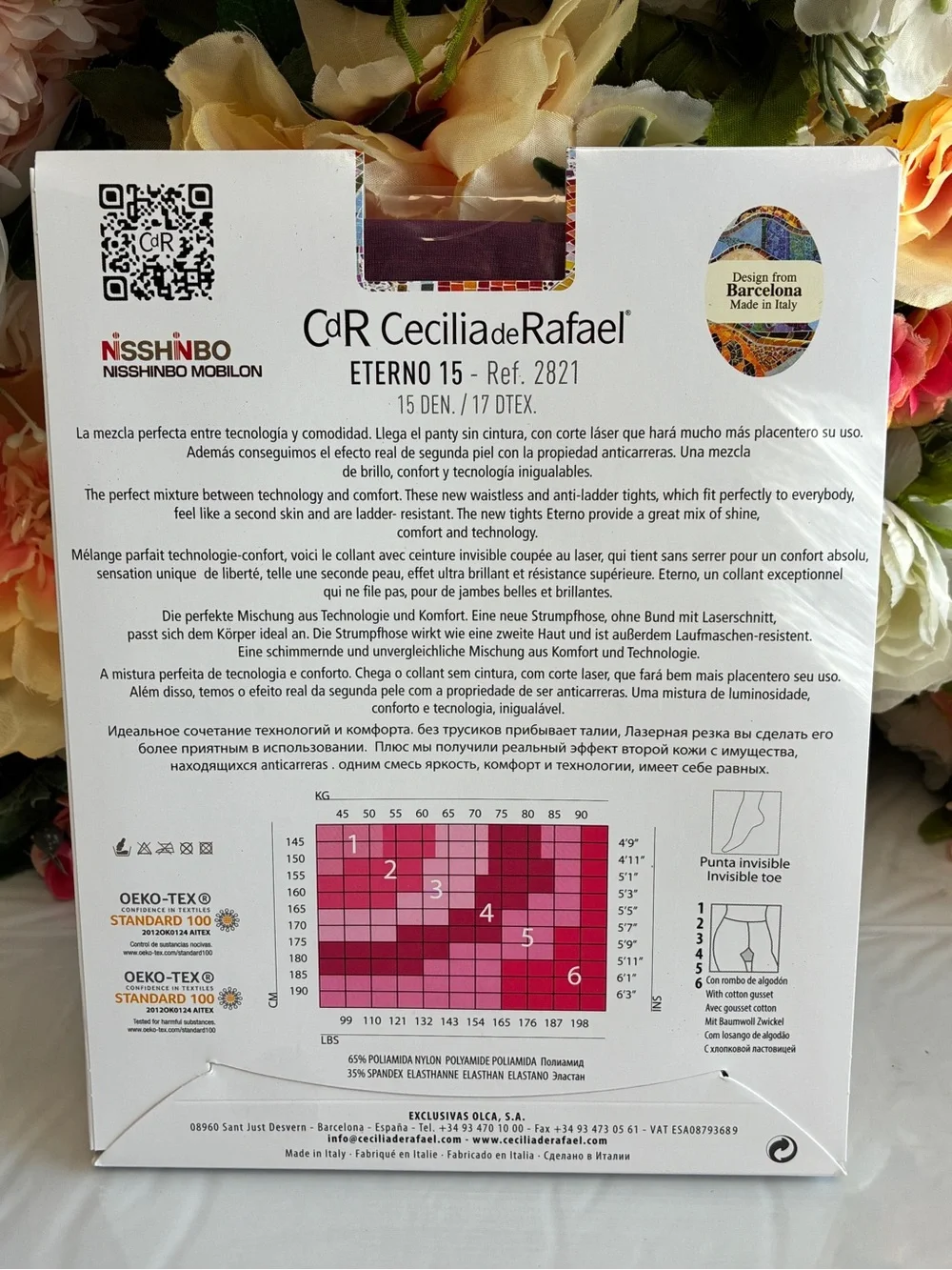 Cecilia de Rafael Eterno 15 Glossy Waistless Tights Ciruela Purple XXL 15 Den